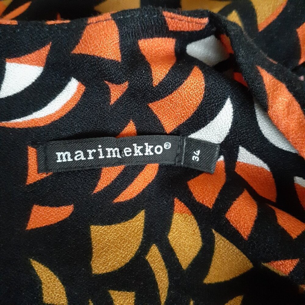 Marimekko Women's Size 34 (XS) Multicolor Retro Print Sleeveless Gita Tunic Top - Picture 6 of 16